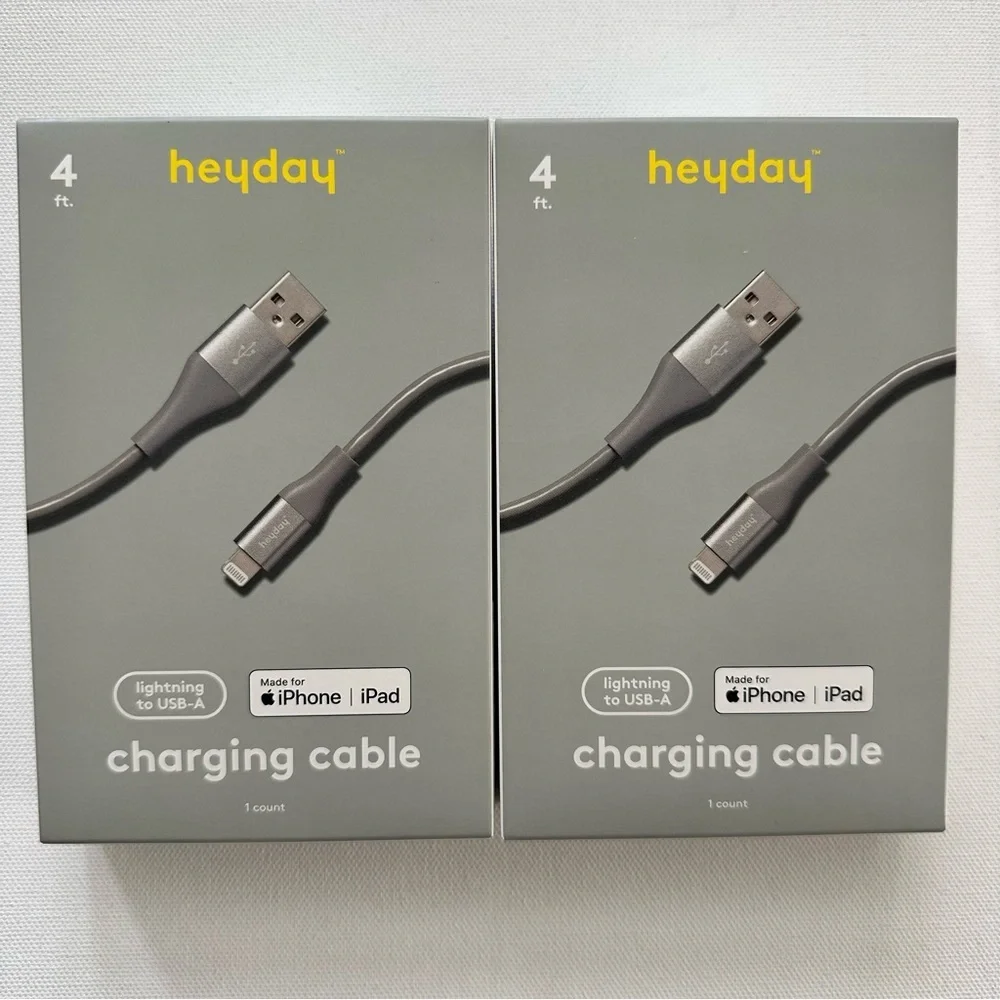 Heyday Gray Lightning to USB-A Cable